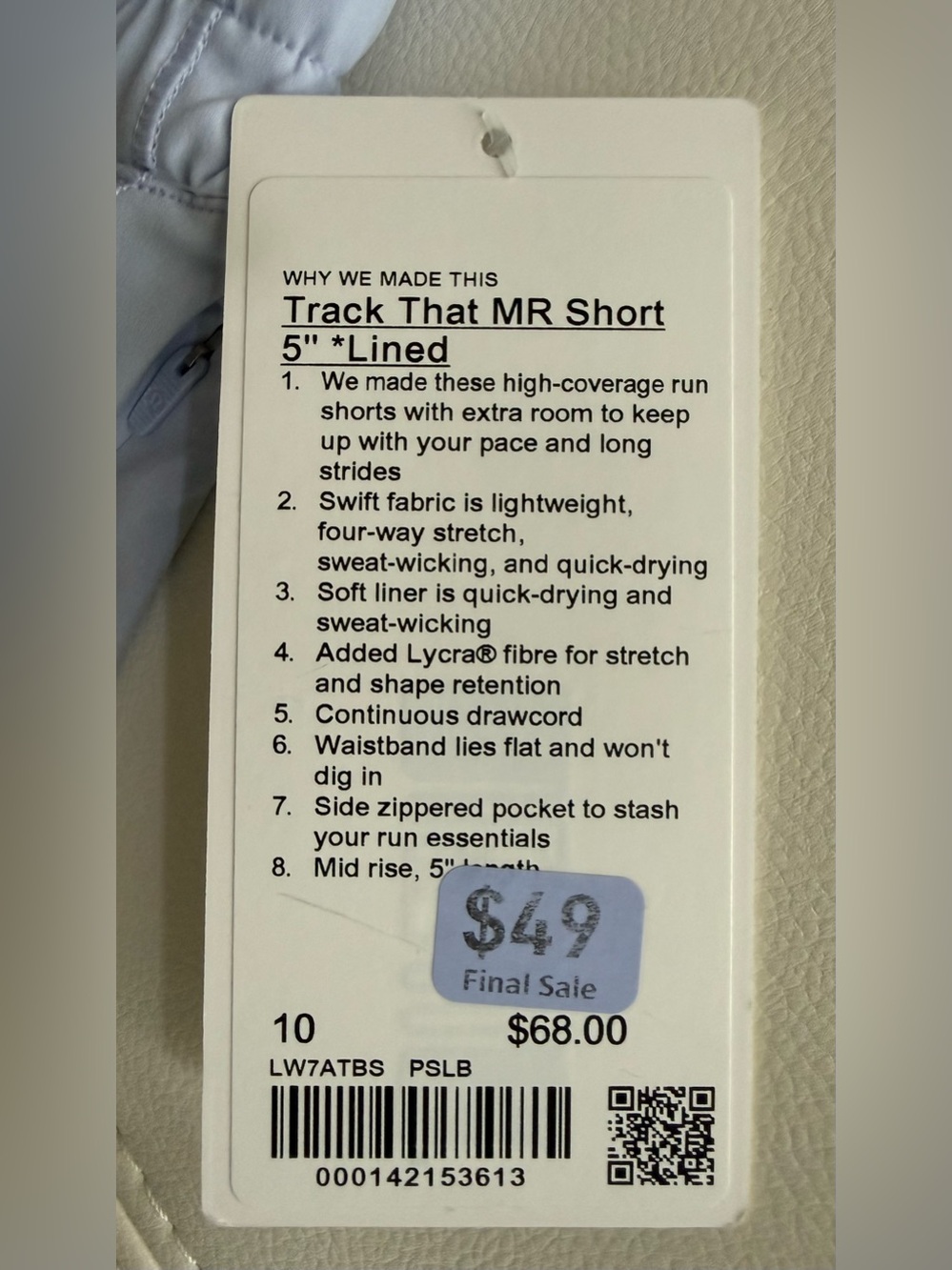 lululemon midrise 5” Light Lavender Women's Athletic Shorts - Picture 2 of 4